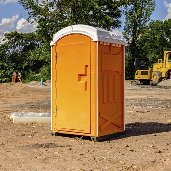 how often are the porta potties cleaned and serviced during a rental period in Jersey AR